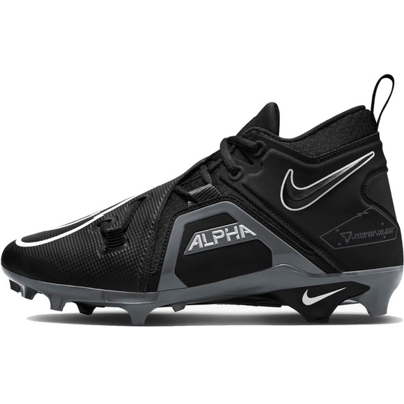 Nike Alpha Menace Pro 3 Mens CT6649-010 Black Gray Football Cleats Size 10 - Picture 1 of 16
